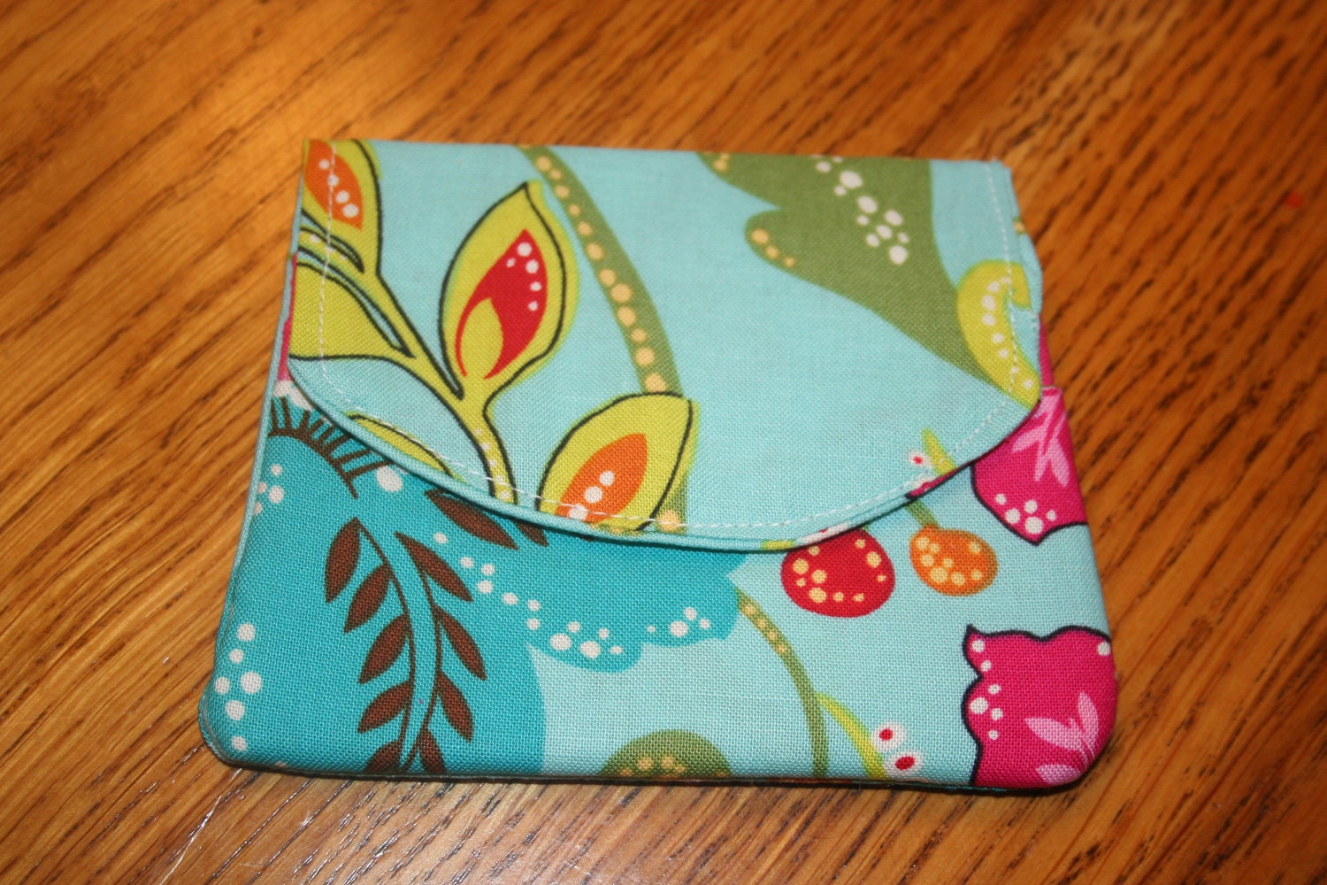 Mini Wallet-Credit Card Holder- Birds and Flowers