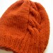 Orange Cabled Hat, Spring Fashion, Marigold Slouch