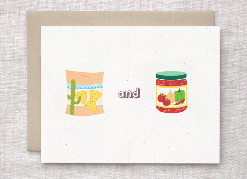 Anniversary Card - Chips and Dip, Salsa, Nachos, Mexican - Friendship