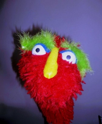 Red Monster Muppet style Hand Puppet