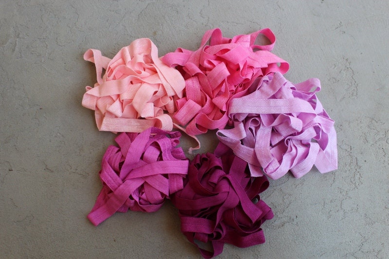 Fold over elastic 5 colors 2 of each color