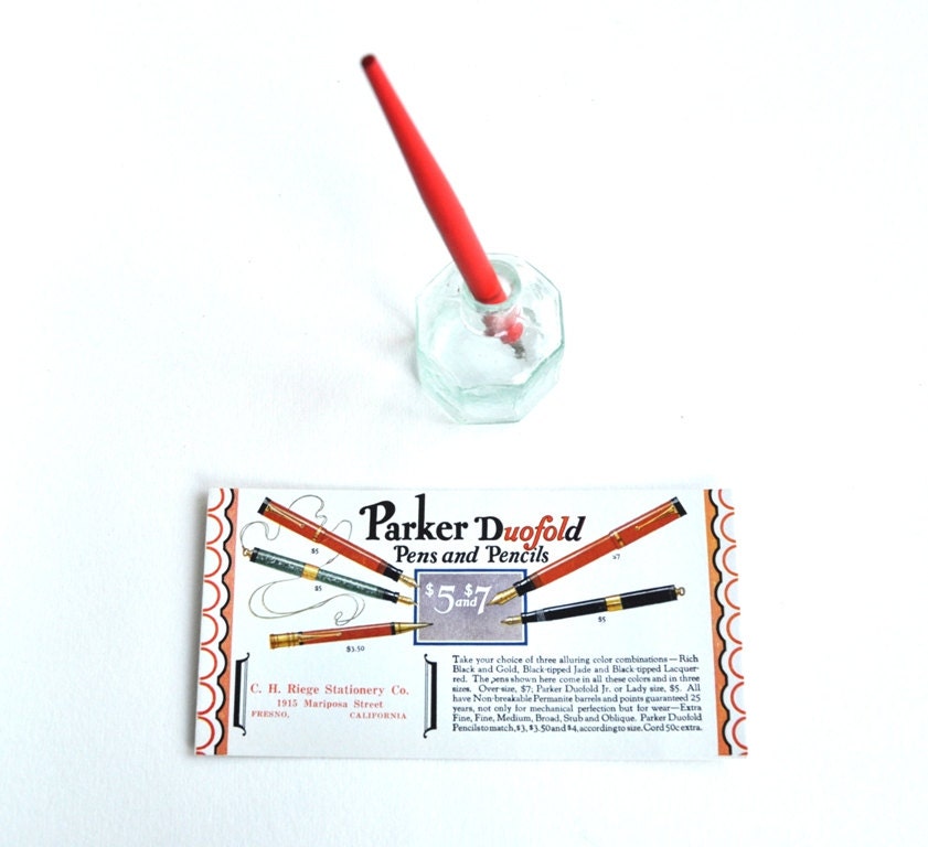1930s Parker Duofold Ink Blotter