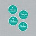 Printable Thank You Tags/Stickers - Custom color - Birdy