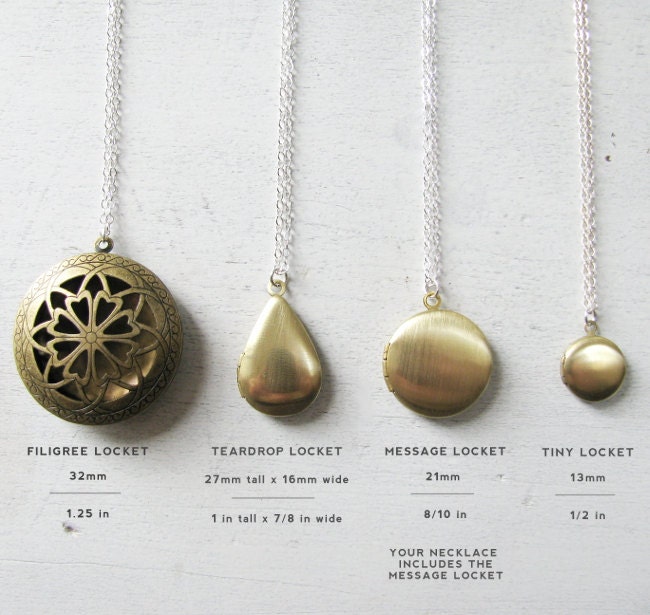 Personalized Locket Jewelry - Mothers Necklace, Bridesmaid Gift, Gift for Wife, Girlfriend, Fiance, Custom Secret Message Locket