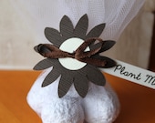 Eco friendly Plantable Seed Bomb Wedding or Party Favor - Unique wedding Favour in Trendy Brown and Vanilla Flower