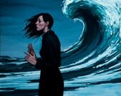 painting woman ocean wave "All in your Mind"