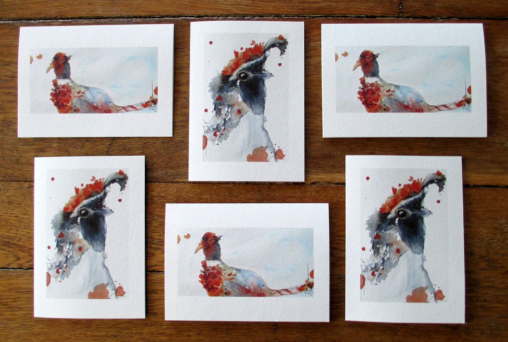 Bird Greeting Card Set of 6 Bird Art Prints