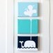 Spouting Whale Stretched Canvas Artwork
