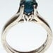 London blue topaz tulip ring s7 set in sterling silver, gifts for her, fine jewelry, "Blueberry Hill"