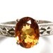 Madeira citrine engraved shank ring s7, gifts for her,     "Madeira Memories"
