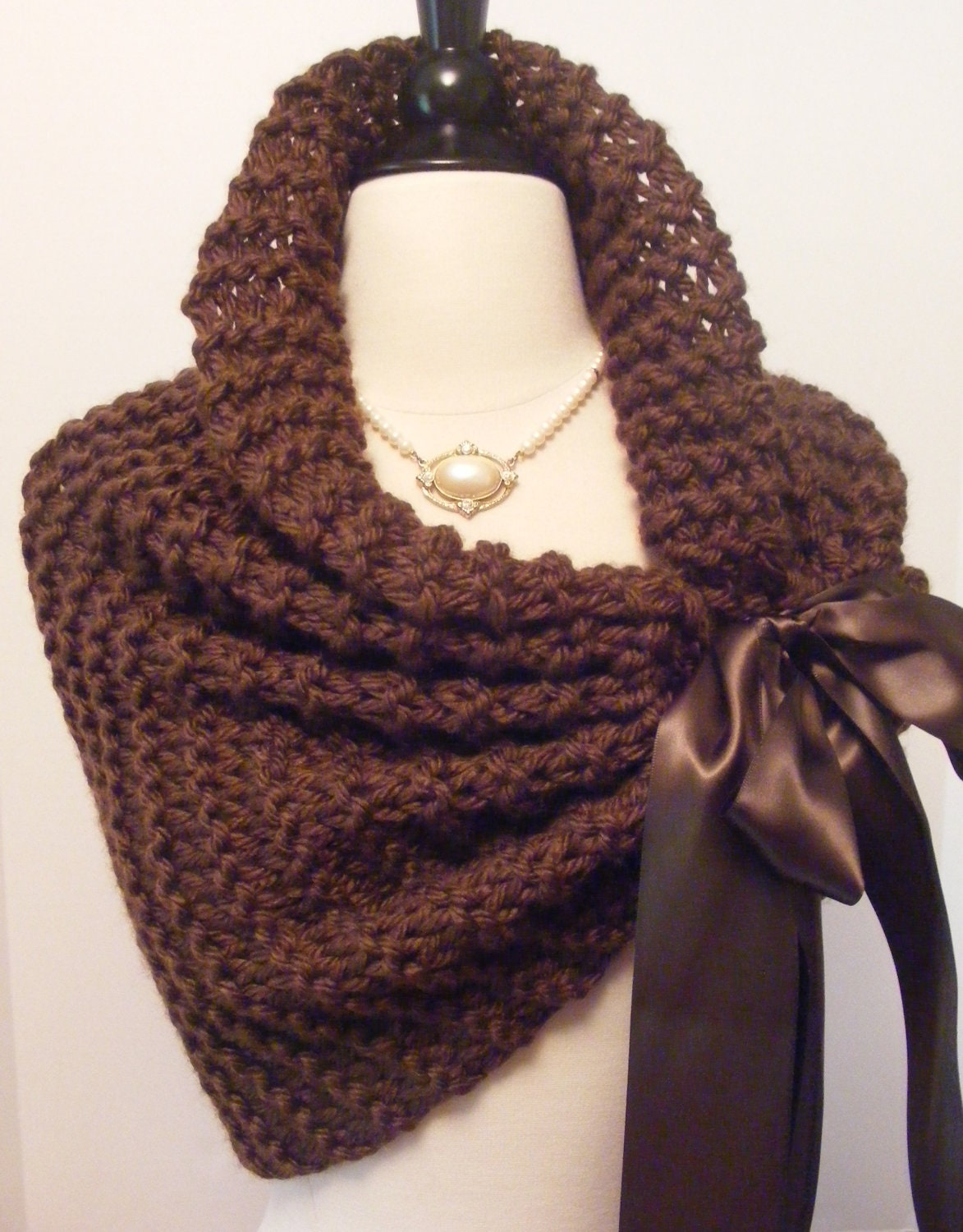 Wedding Shawl/ Shrug / Bolero / Chocolate Brown Wedding Shawl/ Bridal Shawl / Brown Shawl / Bridal Shawl/ Custom Made