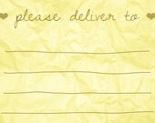 Please Deliver To Stamp Typewriter Hearts Custom Stamp