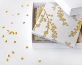 Coasters Golden Polka Dots White Gold Elegant Ceramic Coasters Wedding Gift Bridesmaid Gift Winter, set of 4