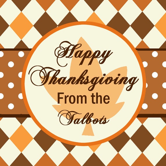 Printable Thanksgiving Treat Tags or Gift Tags or Cupcake Toppers - Elegant Fall Foliage Il_570xn