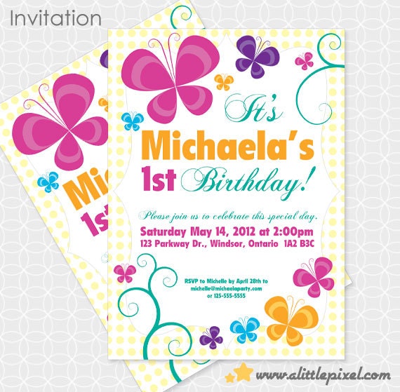 Butterfly Party Invitation - Personalized Printable Il_170x135