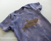 Shark Onesie - Hand Dyed & Painted