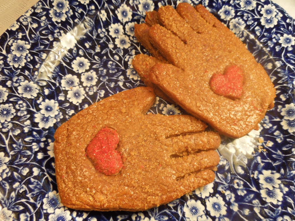 Gingerbread Friendship Hand Cookies