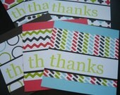 Thank You Cards Set of 6 Modern Graphics