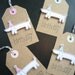 Reserved for Deidre Handmade Birthday Gift Tags Dog Stamped Set of 8