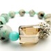 Stretch Beaded Bracelet, Swarovski Crystal Bracelet, Rhinestone Bracelet,  Amazonite, Jasper Bracelet, Stone Bracelet