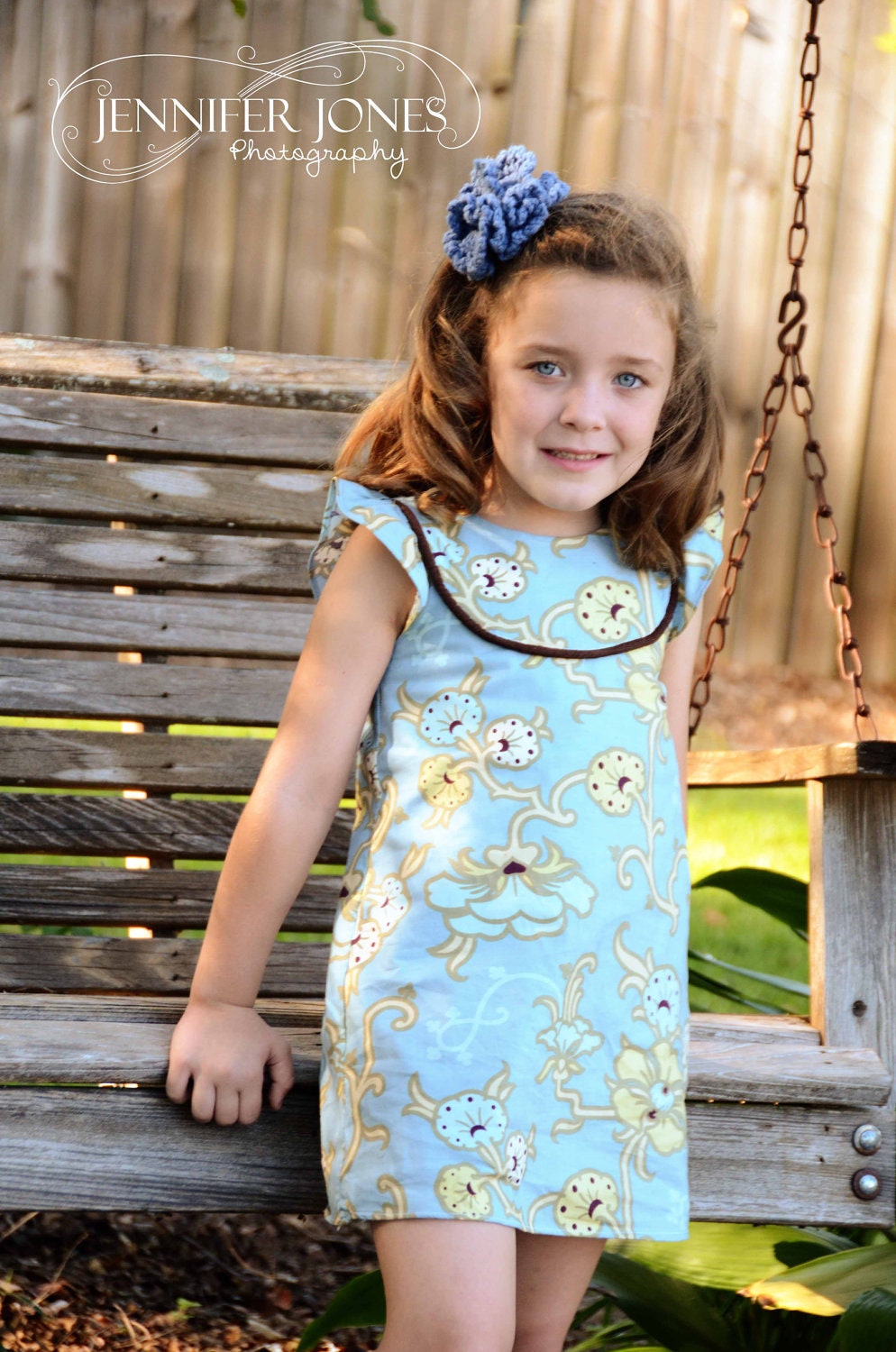 Kate's Dress - 12 mths to 8 yrs - PDF Pattern and Instructions -  A-line, 2 yoke options, lined bodice