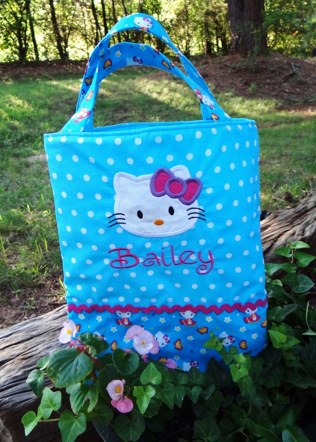 Personalized Hello Kitty tote bag