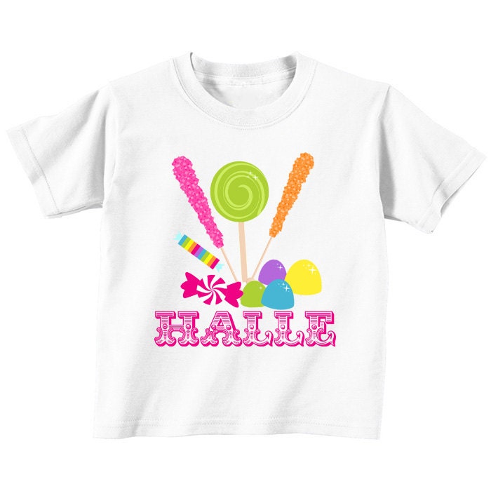 DIY Candy Shoppe Printable Iron On Transfer birthday shirt t- shirt bag onesie candyland lollipop Il_170x135