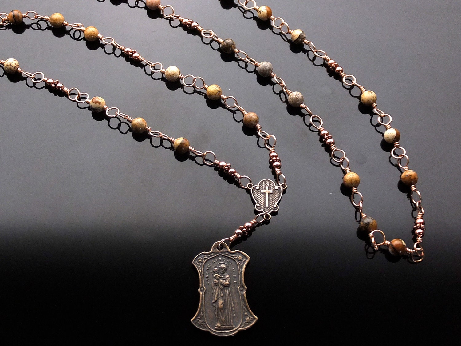 St. AnthonyChaplet: Bronze Wire Wrapped Chaplet (Unbreakable)