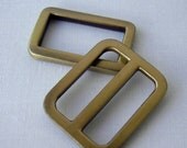 1" Antique Brass triglide slider & buckle for adjustable straps
