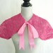 Fuchsia Pink Bridal Capelet, Bolero, Shrug, Cover Up, Tulle Pink Rosette - BERRY PATCH