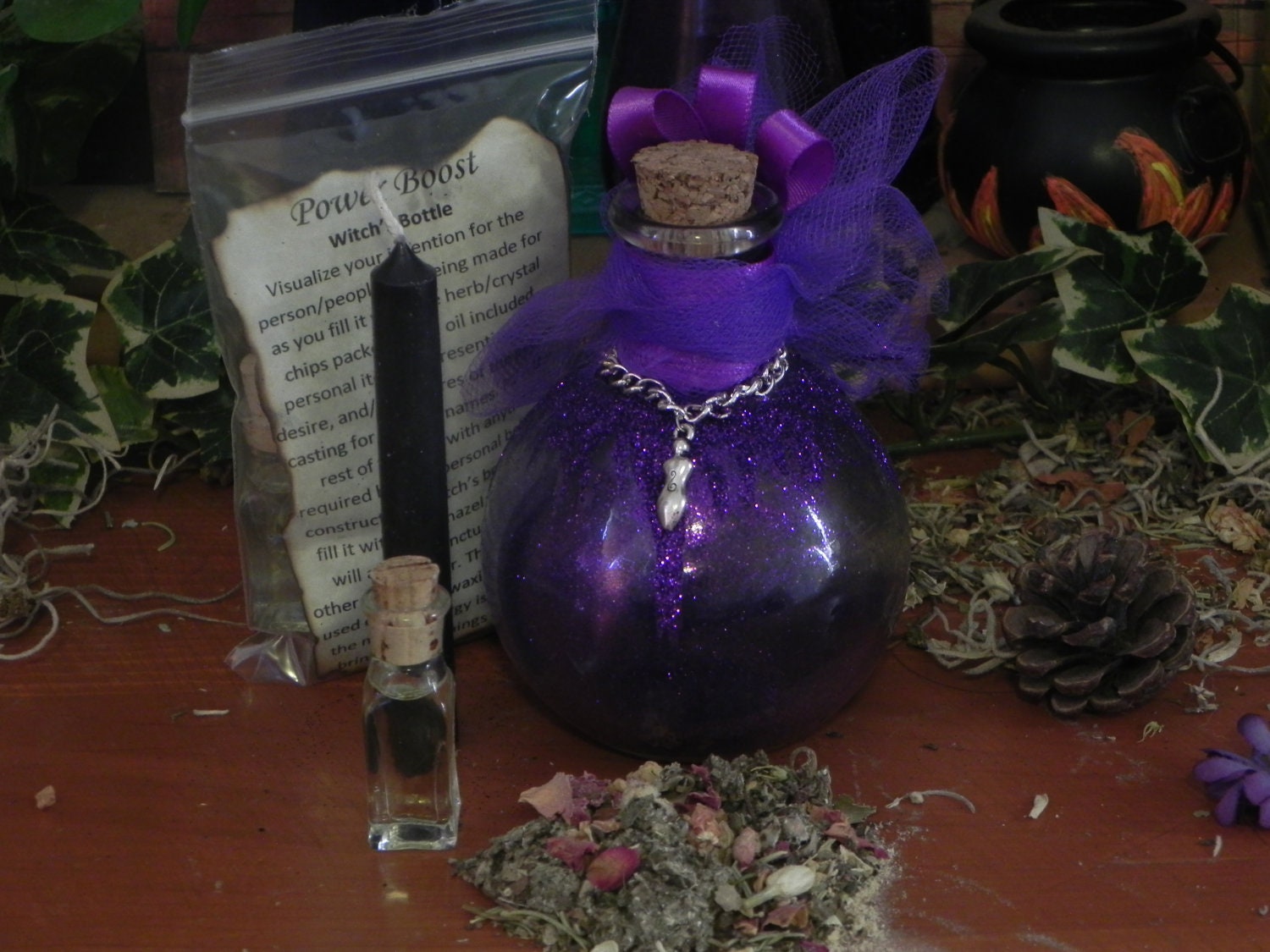 Power Boost Witch's Bottle - magical power, power increase, personal power, spiritual power