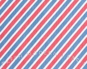 Half Yard Airmail Stripe in Garden, Handle with Care by Suzy Ultman for Robert Kaufman Fabrics, 100% Cotton Fabric
