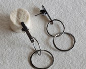Four Silver Circles Earrings