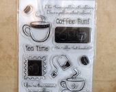 Coffee Cafe Clear Stamps by TPC Studio-FREE SHIPPING