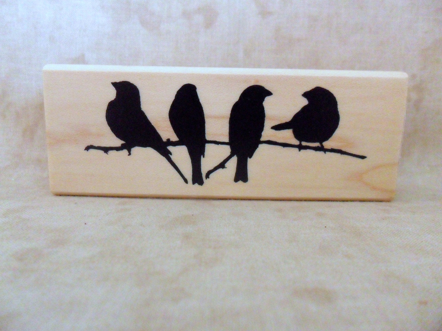 Silhouette Birds on a Branch Rubber Stamp by Inkadinkado-FREE SHIPPING