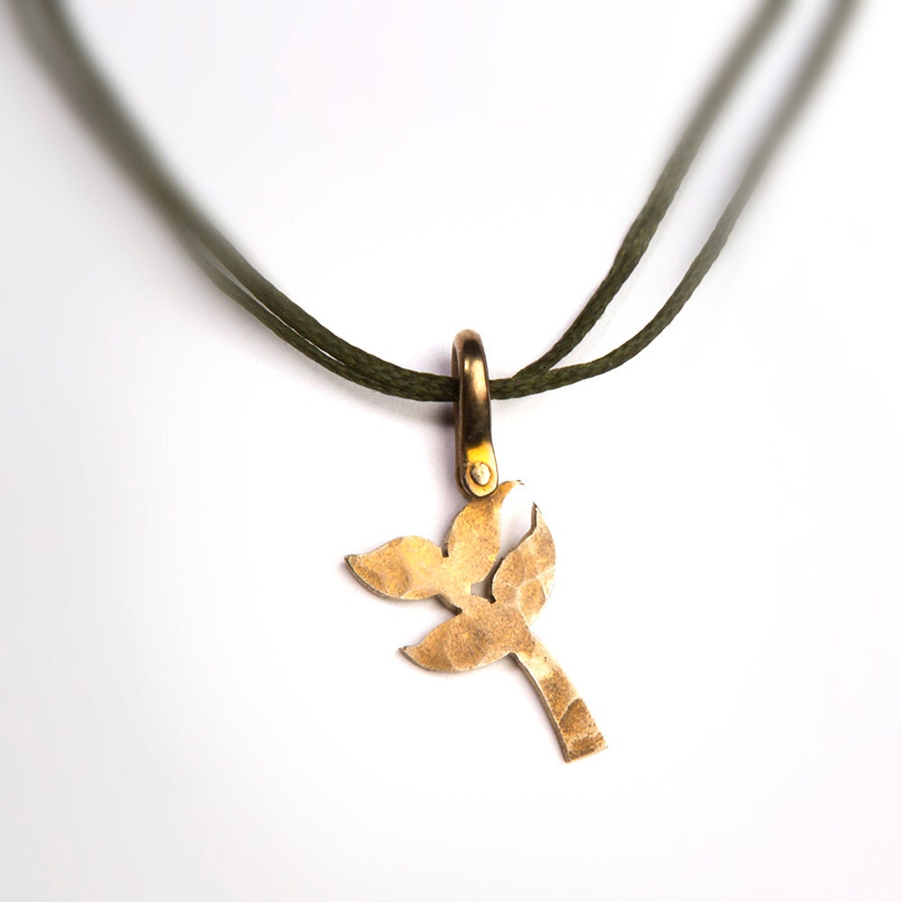 Olive leaf necklace, sterling silver necklace.