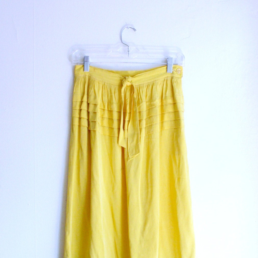mustard yellow midi skirt