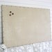 Huge X-Large Burlap Memo Board - MAGNETIC Bulletin Board with Hardwood Construction, Brass Upholstery Nail Head Tacks and Button Magnets