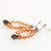 Hoop Earrings Black and Orange Autumn Jewelry Swarovski Crystal OOAK