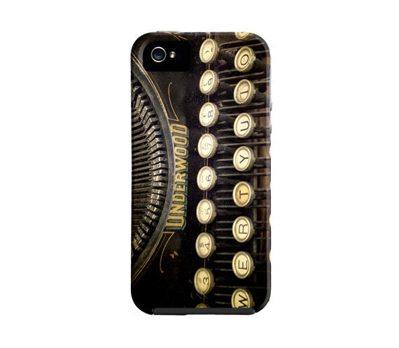 iPhone 5 case, typewriter, underwood,  antique, iphone 4 case, vintage, typewriter keys, black,  iphone 5 cover, for him, under 50, geekery