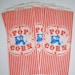 50 Vintage Style Popcorn Bags...Retro....Wagon..Circus Carnival...Movie Night....Ball Games...Birthdays...Favor Bags