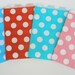 Party Favor Bags, 20 Ct...Pick Your COLOR(S) & DESIGNS...Chevron Stripe Bags Polka Dot Bags Favor Bags..Wedding Favor Bags, Candy Buffet