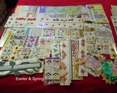 Scrapbooking, Easter Scrapbook Kit, Spring Scrapbooking Kit, Floral Page Kit, Scrapbook Supplies, Page Kits, Embellishments, Die Cuts, Frame