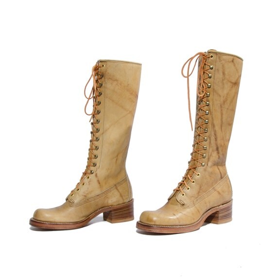 double h lace up work boots