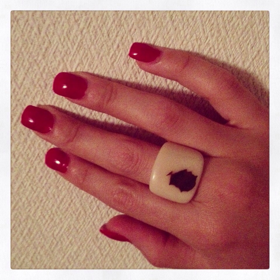 Beige Tagua Ring- Eco-Friendly Jewelry