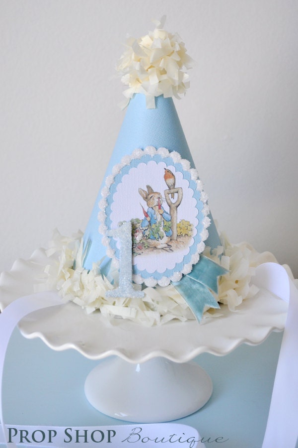 Peter Rabbit Birthday Party Hat, Special Occasion, Photo Prop Il_570xn