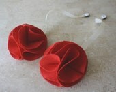 Red Felt  Magnetic Tie Backs