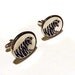 Cuff Links / vintage Silver Tiger Cuff Links Cufflinks / Tiger