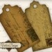 Postcard Tags sepia Labels instant download printable digital collage sheet 259