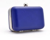 The Vivien Minaudiere in Royal Blue leather
